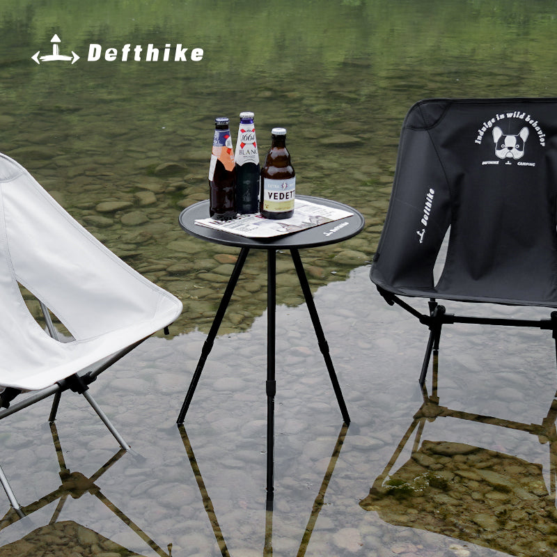 Defthike Portable Round Table – Foldable, Lightweight & Space-Saving for Outdoor Adventures