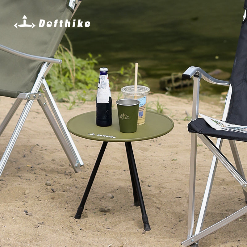 Defthike Portable Round Table – Foldable, Lightweight & Space-Saving for Outdoor Adventures