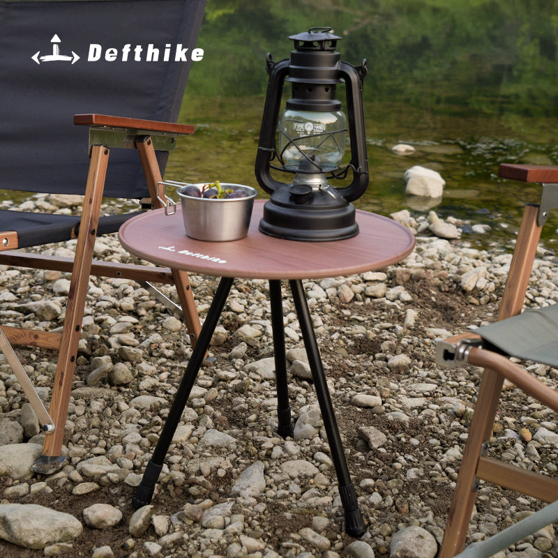 Defthike Portable Round Table – Foldable, Lightweight & Space-Saving for Outdoor Adventures